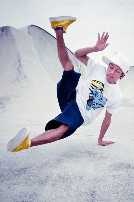 Male dancer studio action dance photoshoot