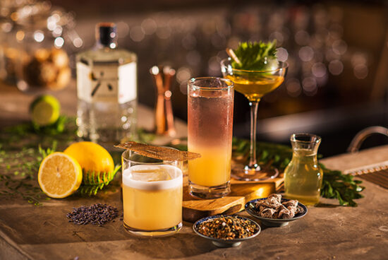 Japanese whiskey bottle with orange background – product advertising photography.