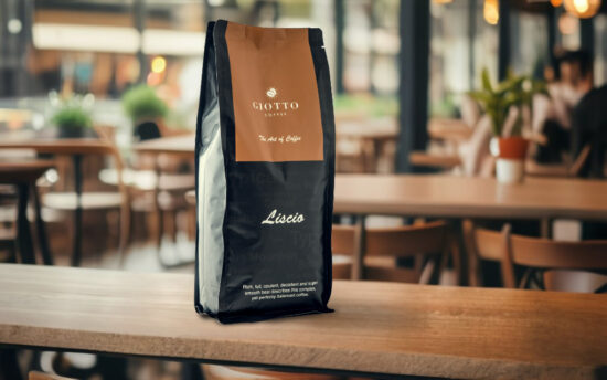 Giotto coffee bag — product packaging photography Malaysia