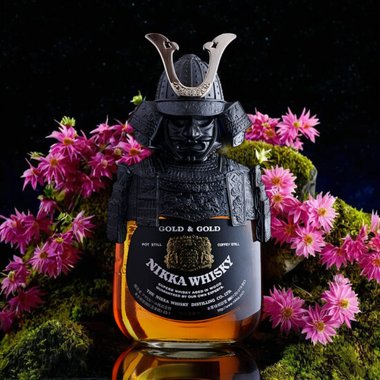 Premium Nikka whiskey — commercial product photography Malaysia