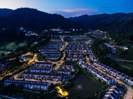 Blue hours at the town house